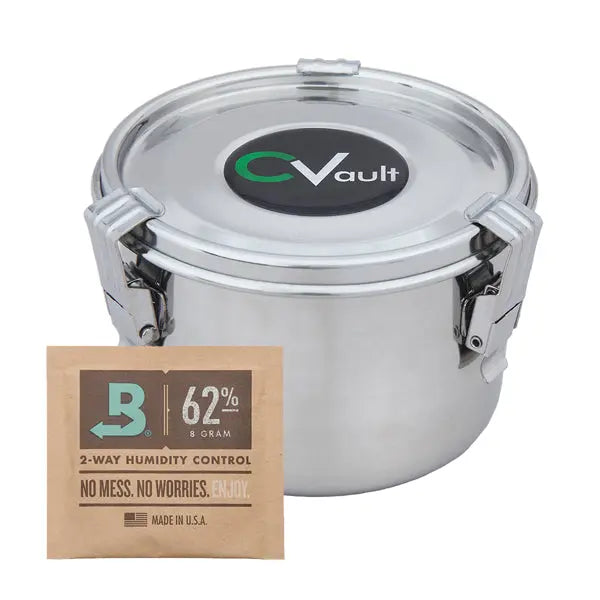 CVault Medium Humidity Control Airtight Metal Stash Smell Proof Container